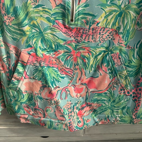 Lilly Pulitzer Skipper Popover On Parade Elephant Giraffe Print Resort Wear - Picture 3 of 6